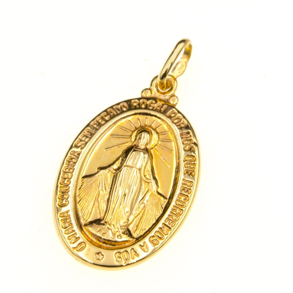 Zawieszka złota cudowny medalik, Niepokalana idealna dla mężczyzny ZZ6389