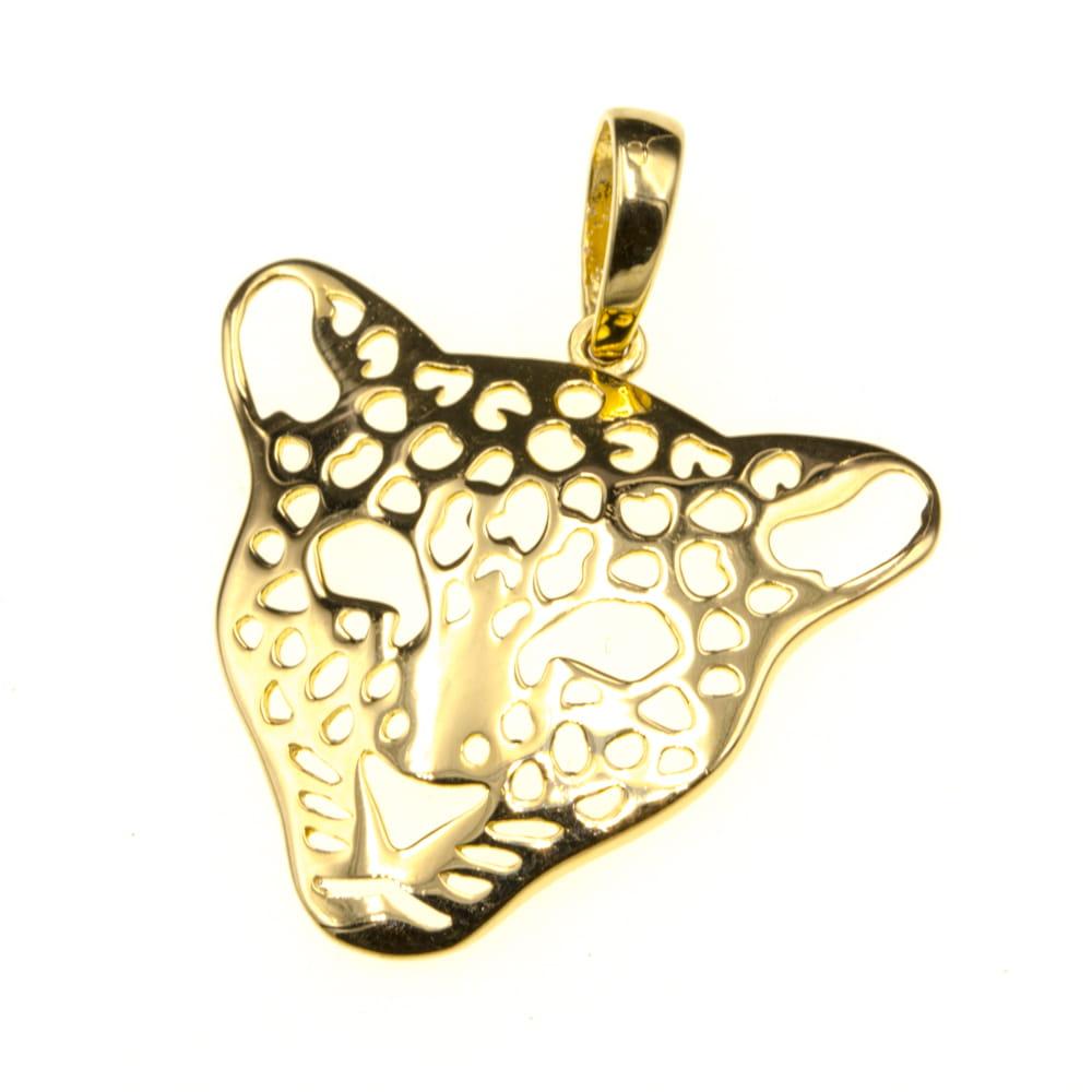 Zawieszka złota głowa pantery ZZ6408