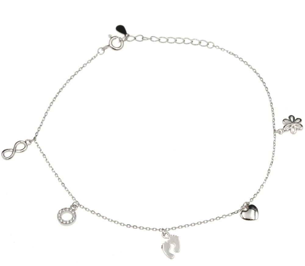 Bransoletka srebrna na nogę SBN8200