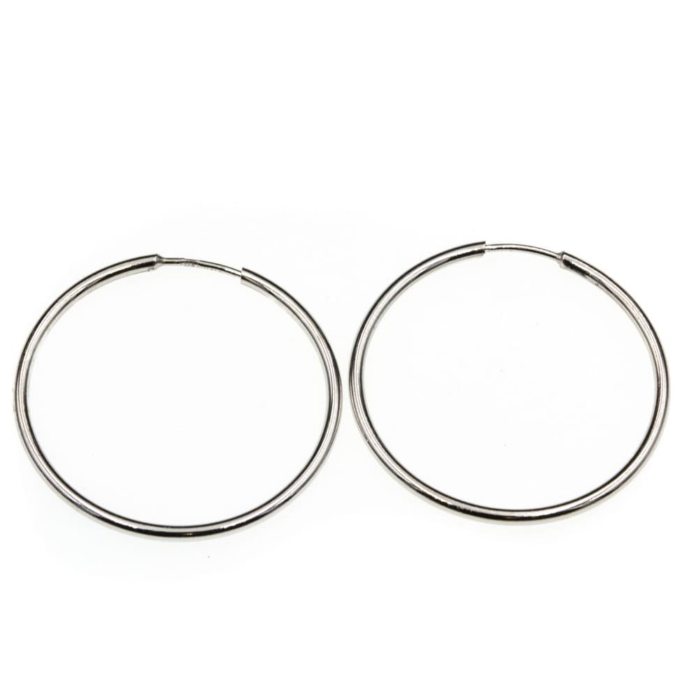 Kolczyki srebrne klasyczne kółka 29mm rodowane SK8005