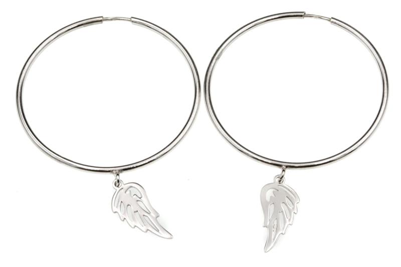 Kolczyki srebrne kółka koła 36mm SK8242