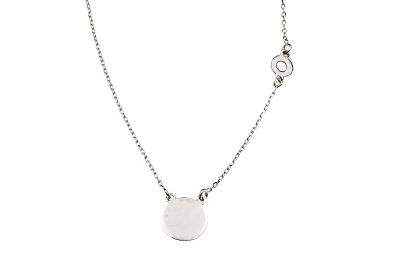 Naszyjnik srebrny z kółeczkami celebrytka SN8338
