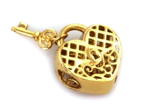 Zawieszka złota beads serce z kluczykiem ZZ9856.jpg