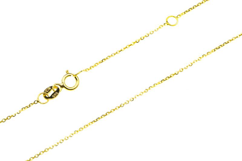 Łańcuszek złoty ankier 1mm idealny na komunię chrzest ZL10429