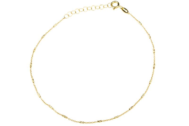 Bransoletka srebrna pozłacana na nogę SBN9750