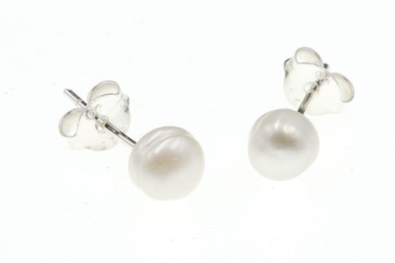 Kolczyki srebrne perełki na sztyfcie 5mm SK12057