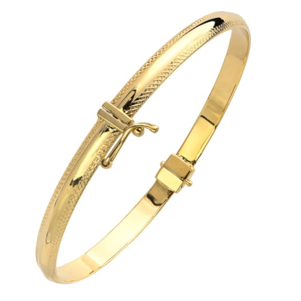 Bransoletka złota sztywna koło 4,3mm rozpinana ZB12184