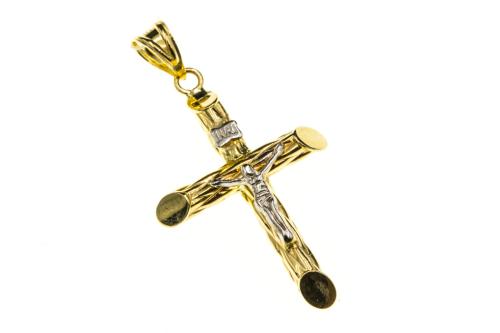 Zawieszka złota bardzo elegancki krzyżyk z wizerunkiem Jezusa ZZ12846.jpg