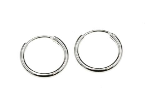 Kolczyki srebrne kółka klasyczne gładkie 13mm SK12415.jpg