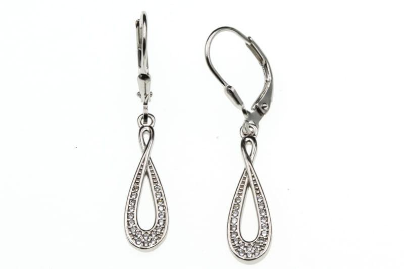 Kolczyki srebrne wiszące subtelne łezki angielskie zapięcie SK7624