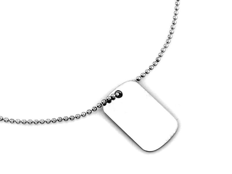 Naszyjnik srebrny nieśmiertelnik blaszka pod grawer SN12205