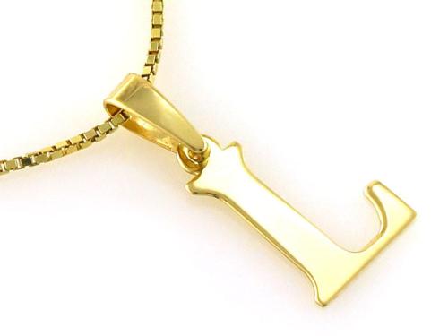Zawieszka złota 585 14 karat literka litera L ZZ13969.jpg