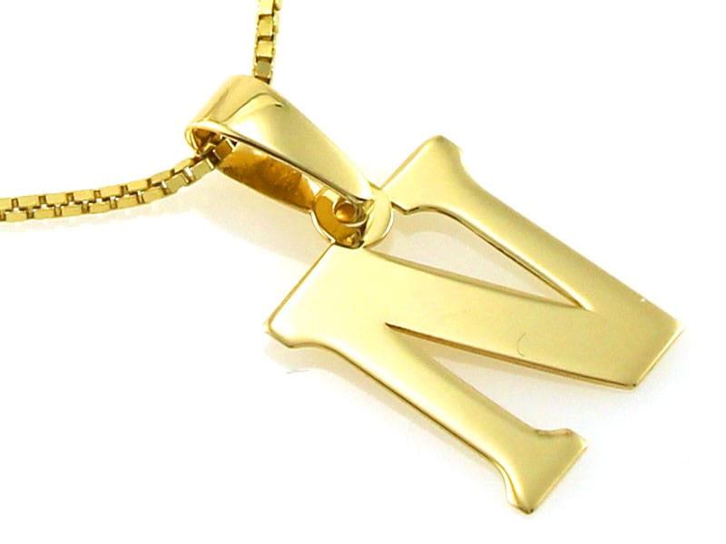 Zawieszka złota literka N ZZ13852