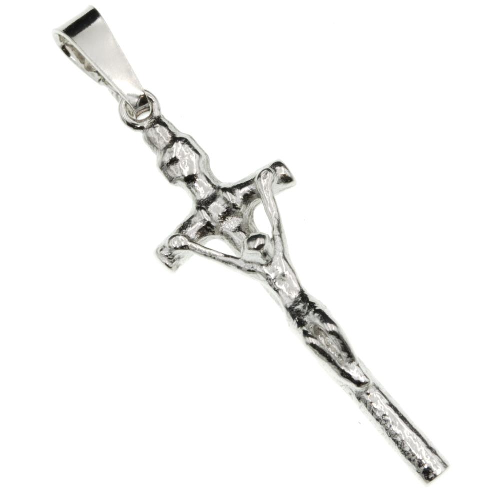 Zawieszka srebrna Krzyżyk Papieski SZ13645