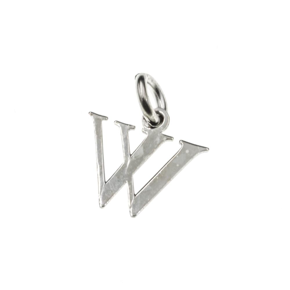 Zawieszka srebrna mała literka W SZ12477