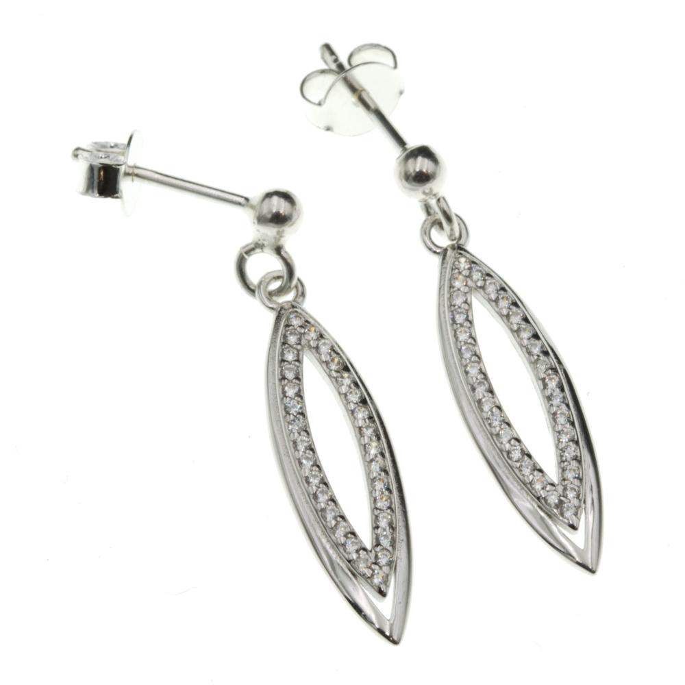 Kolczyki srebrne wiszące na sztyfcie SK14068