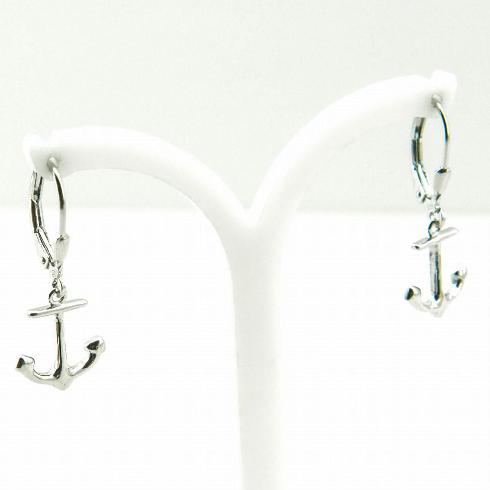 Kolczyki srebrne wiszące kotwice angielskie zapięcie  SK1943