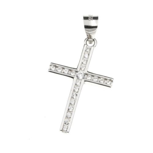 Zawieszka srebrna próba 925 krzyżyk z cyrkoniami elegancki SZ10863.jpg