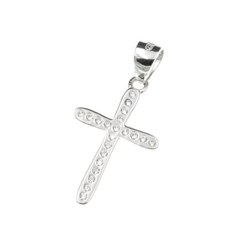 Zawieszka srebrna próba 925 krzyżyk z cyrkoniami SZ10869.jpg