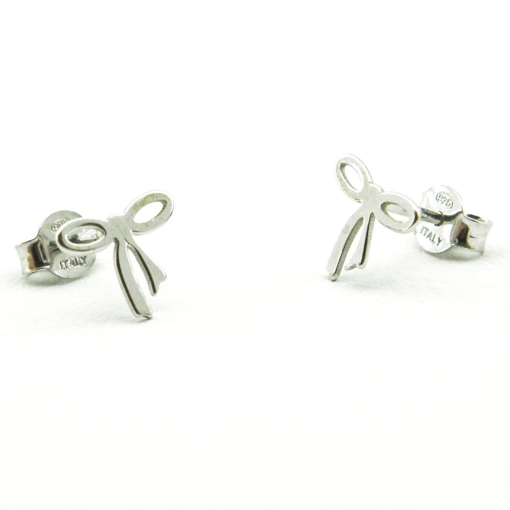 Kolczyki srebrne kokardki SK1774