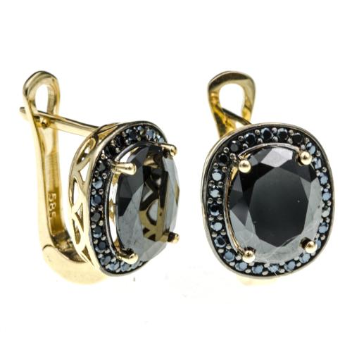 Kolczyki złote próba 585 masywne eleganckie ciemne kolory ZK15250.jpg