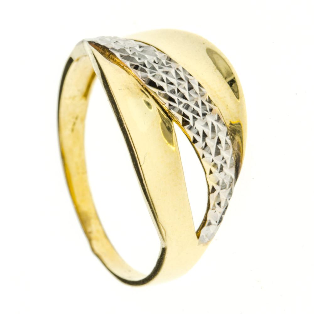 Pierścionek złoty szeroki płaski ZP15307