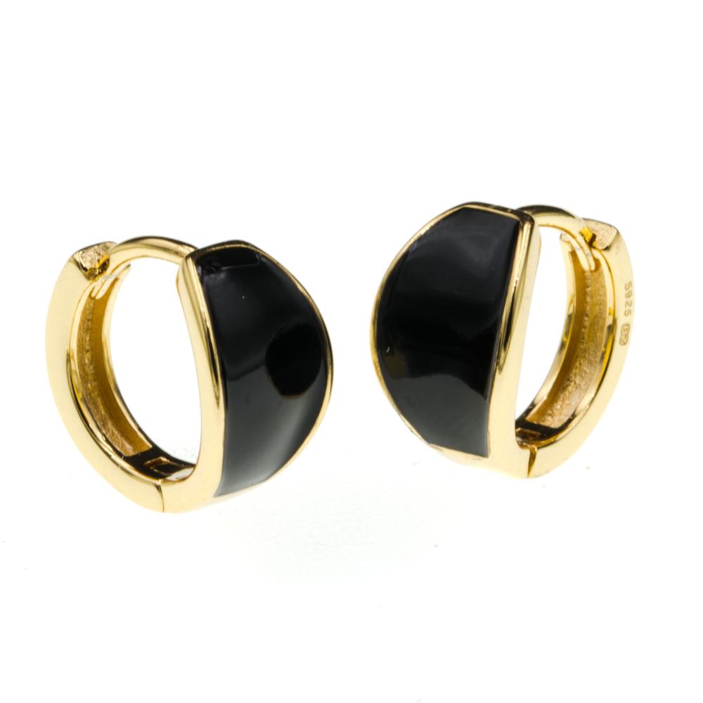 Kolczyki srebrne pozłacane SK15743