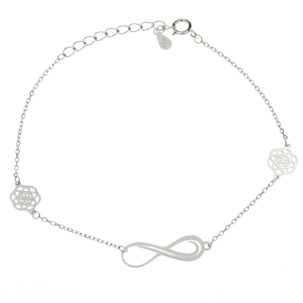 Bransoletka srebrna z nieskończonością SB16015