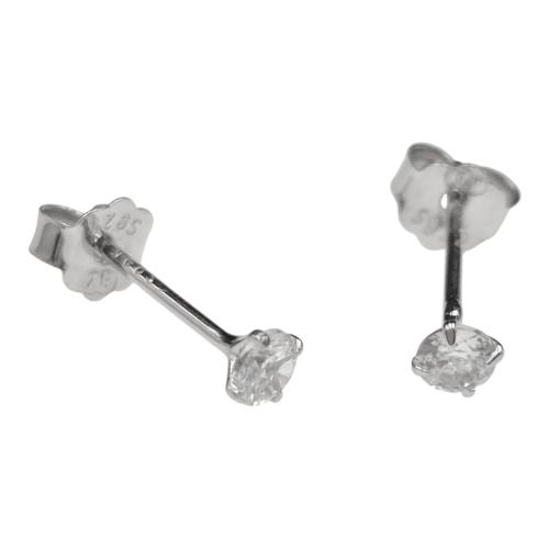 Kolczyki srebrne 925 cyrkonie w łapkach 3mm SK16506.jpg