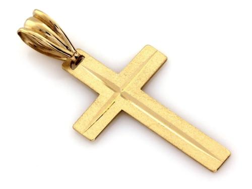 Zawieszka złota 375 9 karat krzyż krzyżyk ze zdobieniem NZZ16649.jpg