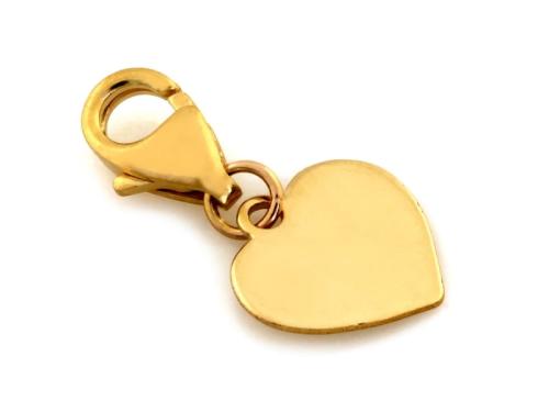 Zawieszka złota 585 14 karat serce blaszka charms ZZ16339.jpg
