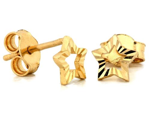 Kolczyki złote 585 14 karat gwiazdki diamentowane ZK17208.jpg