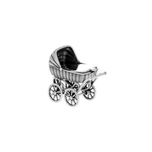 Wózek srebrny 925 pamiątka na Chrzest Święty pod grawer SG17165.jpg