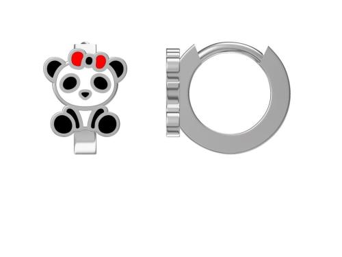 Kolczyki srebrne 925 kółeczka panda SK16936.jpg