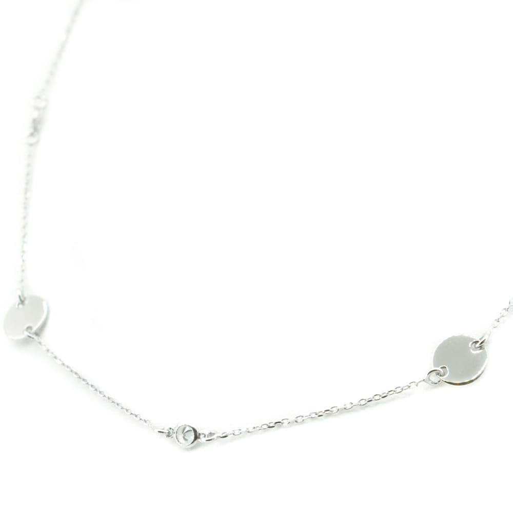 Naszyjnik srebrny kółka SN1041