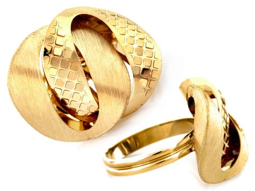 Pierścionek złoty 585 14 karat duży wzór mijany zdobiony elegancki ZP17345.jpg
