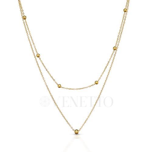 Naszyjnik stal szlachetna podwójny z kulkami LN16710.jpg