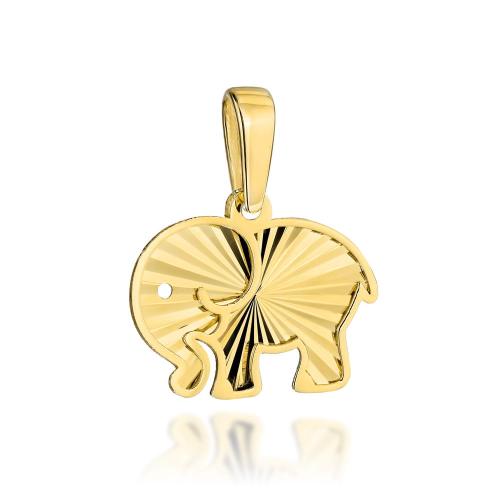 Zawieszka złota 585 14 karat słonik diamentowany ZZ17666.jpg