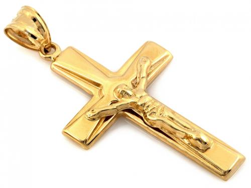 Zawieszka złota 585 14 karat krzyż z wizerunkiem duży ZZ17730.jpg