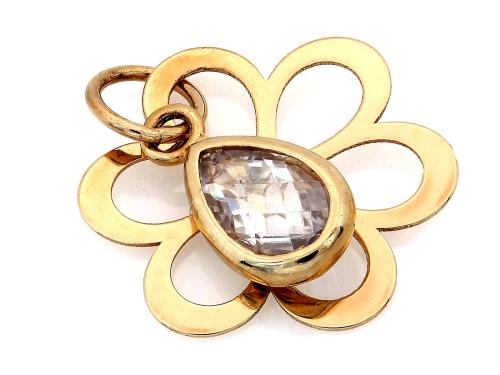 Zawieszka złota 585 14 karat kwiatek z cyrkonią ZZ17728.jpg