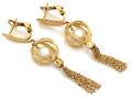 Kolczyki złote 585 14 karat angielskie zapięcie wiszące z perełkami i frędzlami ZK18102.1.jpg