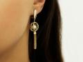 Kolczyki złote 585 14 karat angielskie zapięcie wiszące z perełkami i frędzlami ZK18102.2.jpg