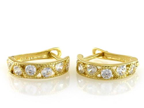 Kolczyki złote 585 14 karat angielskie zapięcie z cyrkoniami ZK18268.jpg