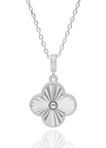 Naszyjnik srebrny 925 koniczyna marokańska diamentowana SN18370.jpg