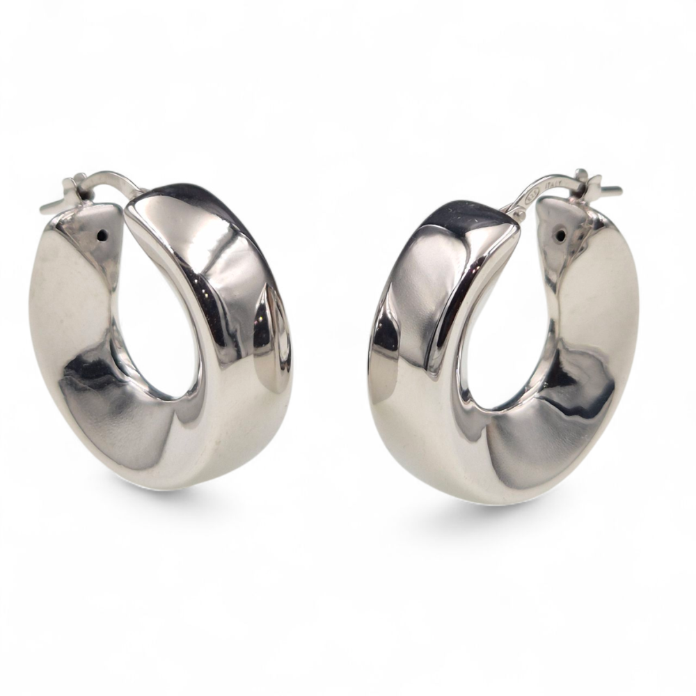 Kolczyki srebrne kółka koła duże szerokie SK16030