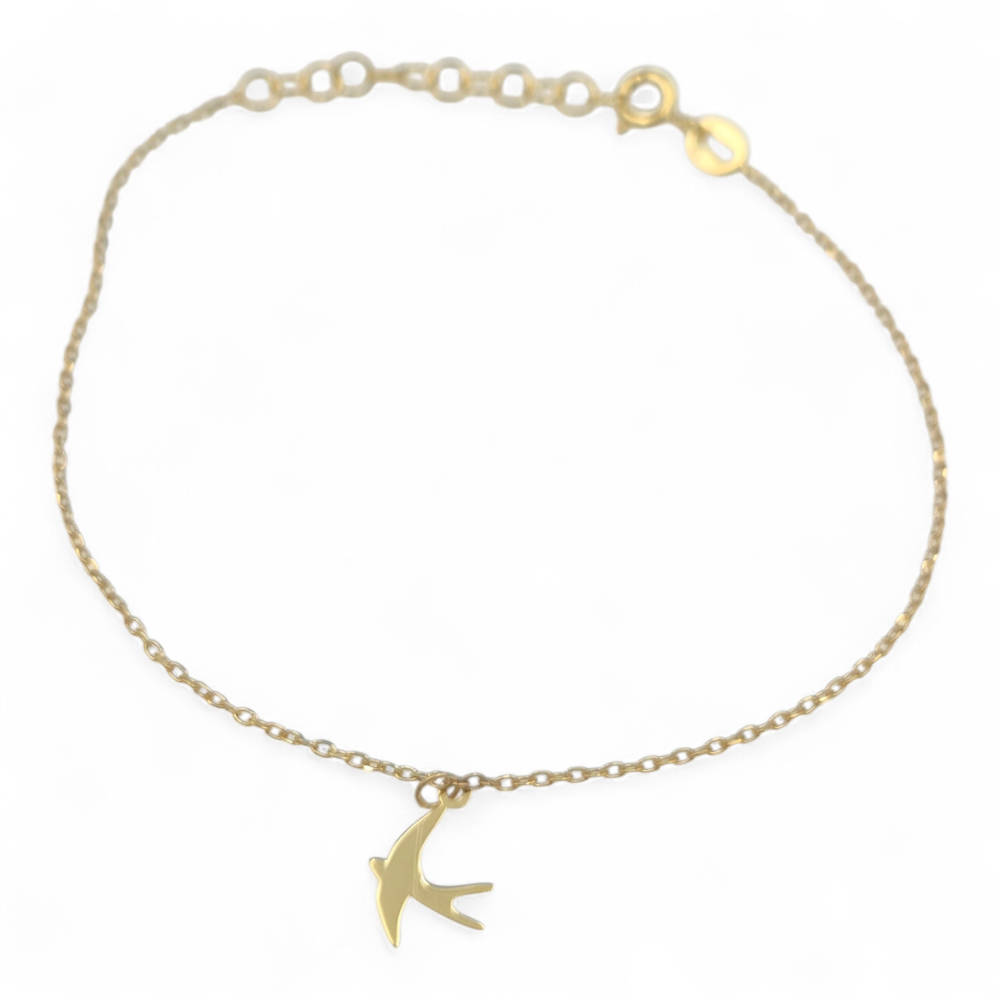 Bransoletka srebrna pozłacana SB17167