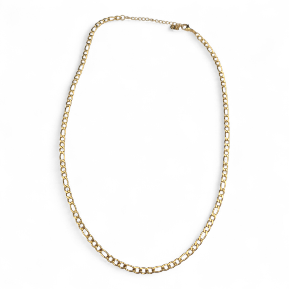 Naszyjnik stal szlachetna  łańcuszek figaro w kolorze złota LN17530