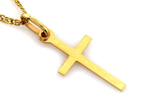 Zawieszka złota 585 14 karat krzyżyk gładki ZZ18104.jpg