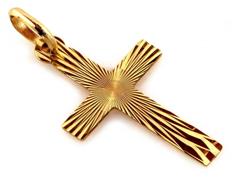 Zawieszka złota diamentowany krzyżyk ZZ18265