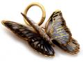 Zawieszka złota 585 14 karat motyl trójwymiarowy w niebieskoczarny ZZ18254.1.jpg